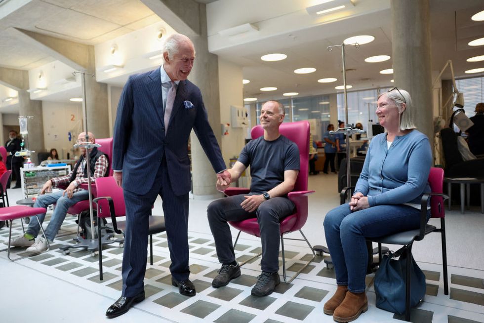 king charles iii and queen camilla visit university college hospital macmillan cancer centre