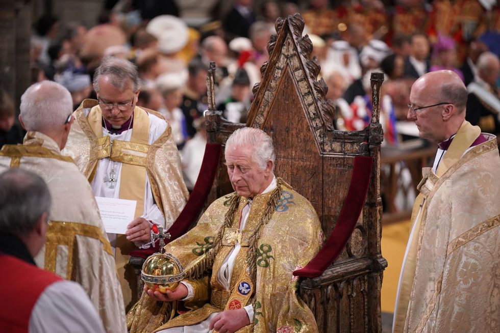 their majesties king charles iii and queen camilla coronation day