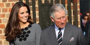 kate middleton and king charles together on a royal engagement looking happy
