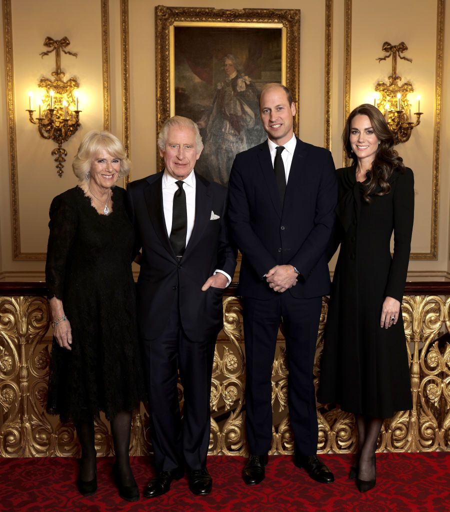 london, england october 01 editorial use only requires approval from royal communications camilla, queen consort, king charles iii, prince william, prince of wales and catherine, princess of wales pose for a photo ahead of their majesties the king and the queen consort’s reception for heads of state and official overseas guests at buckingham palace on september 18, 2022 in london, england photo by chris jacksongetty images for buckingham palace