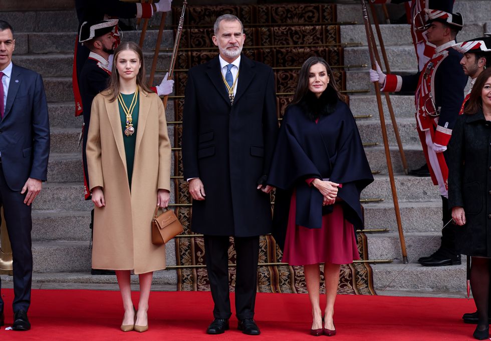 spanish royals attend the opening of the parliament