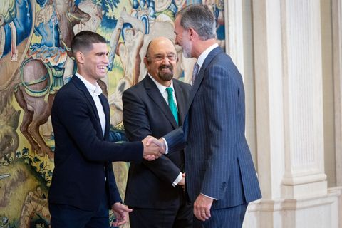 El Rey de España recibe a los campeones españoles de tenis en la inauguración del torneo 2022