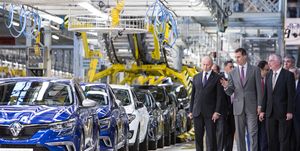 spanish royals visit renault factory in palencia