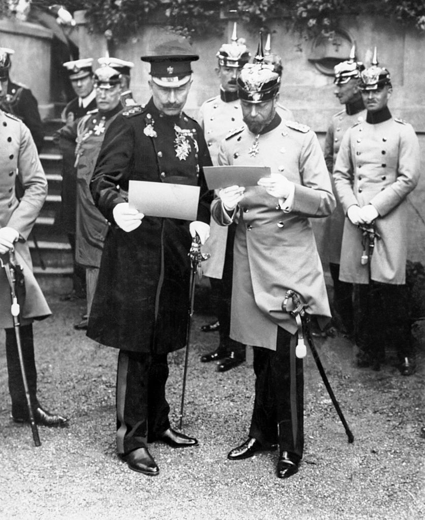 King George V with his cousin the Kaiser 1913