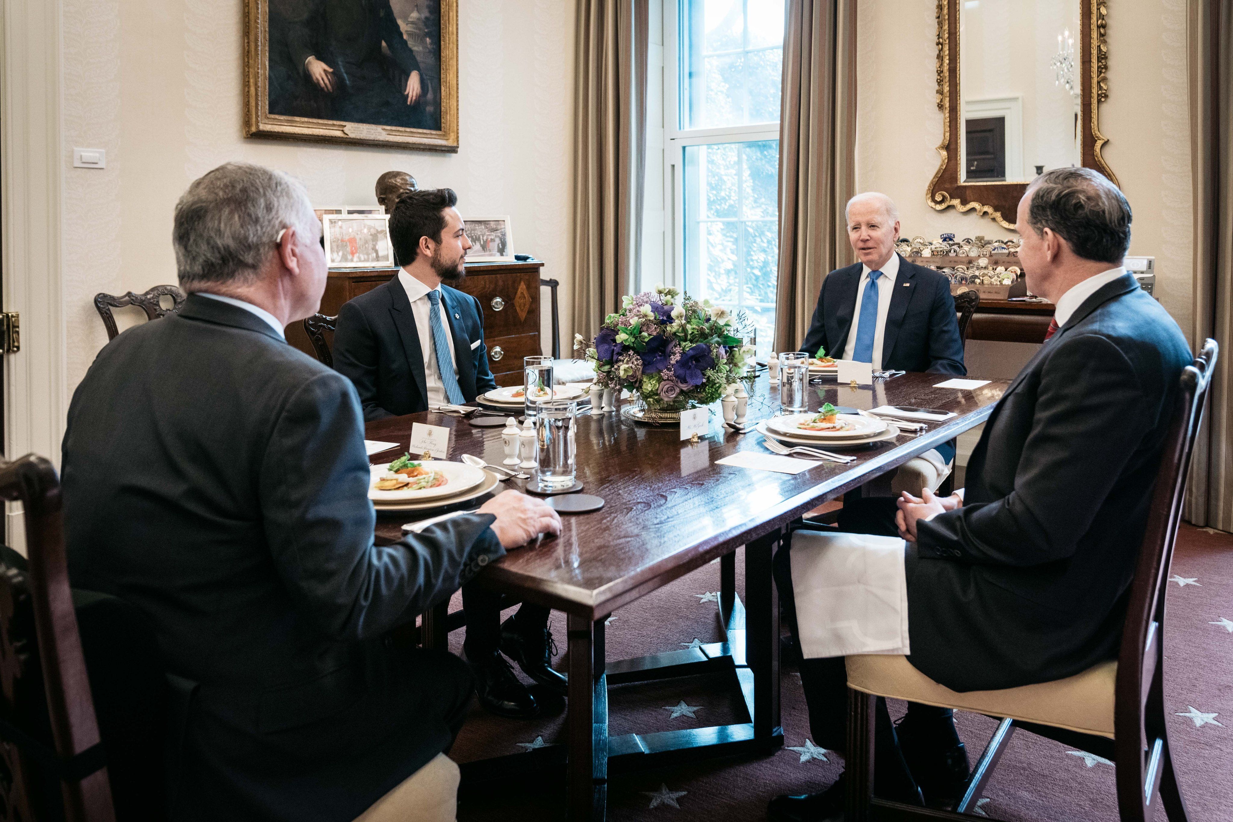 Jill Biden Ashley Biden Attend Crown Prince Hussein Rajwa Al Saif S   King Of Jordan Abdullah Ii Meets With Us President Joe News Photo 1685560418 