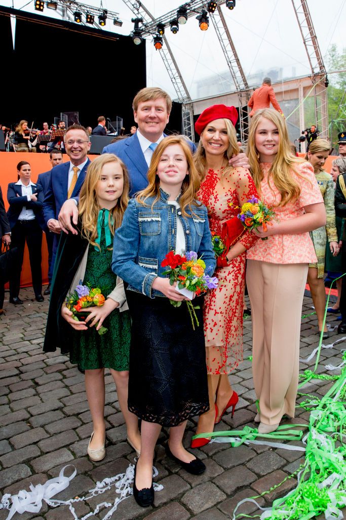 de koninklijke familie tijdens koningsdag in groningen in 2018