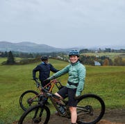 biking in the rain