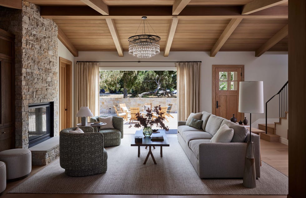 casa en la playa de jubilados con jardín y golf: salón
