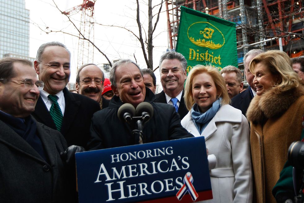 Mayor Bloomberg And NY Lawmakers Celebrate Passage Of 9/11 Compensation Act