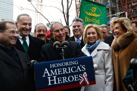 Mayor Bloomberg And NY Lawmakers Celebrate Passage Of 9/11 Compensation Act
