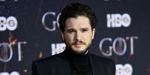 Kit Harington at the final season premiere of Game of Thrones
