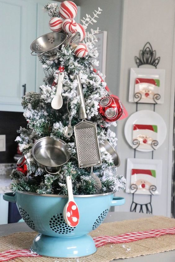 Christmas tree in the kitchen