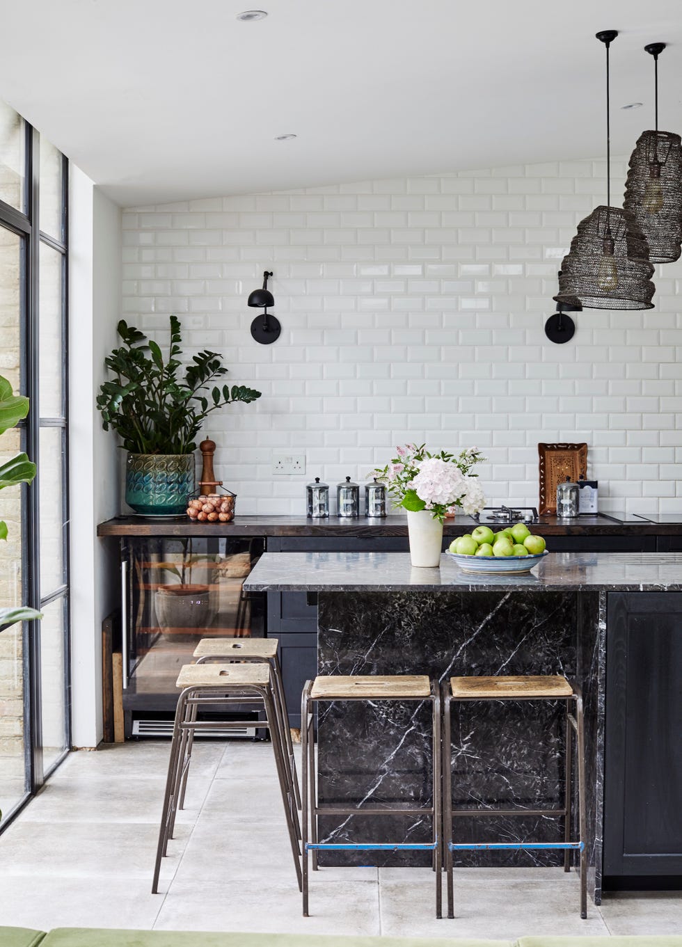 Kitchen Color Ideas Black and White Industrial