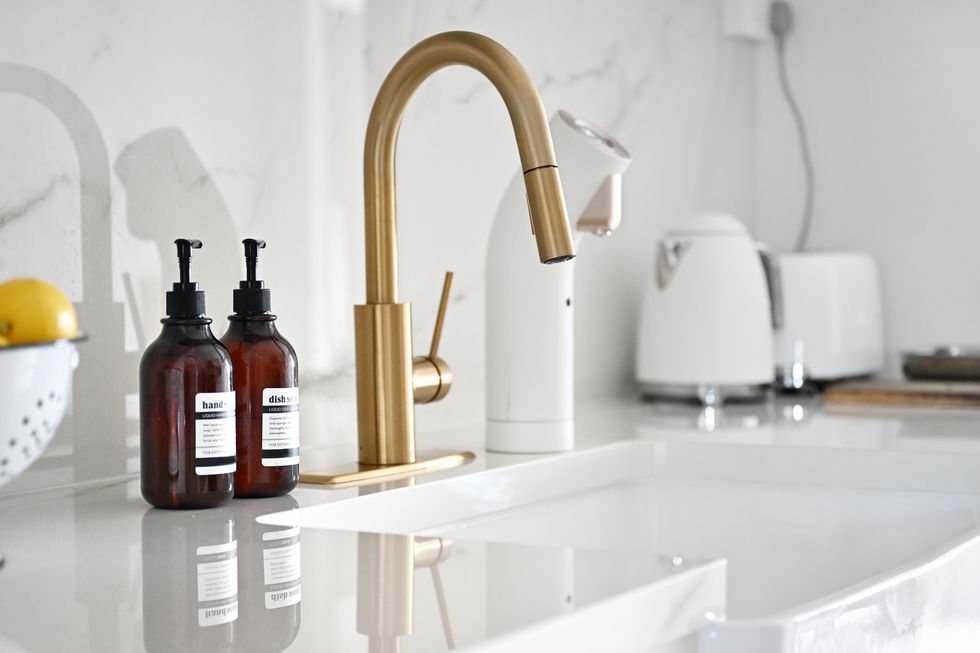 kitchen counter in a luxury kitchen