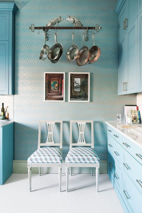 pots hanging in kitchen