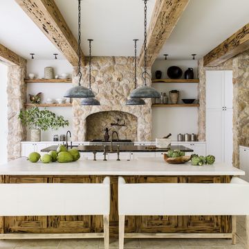 Oversized Kitchen Island - Transitional - kitchen - Papyrus Home Design   Stylish kitchen design, Kitchen inspirations, Kitchen island with sink