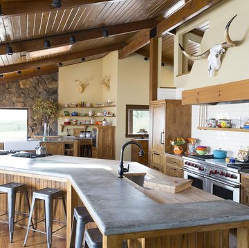 kitchen island idea from ree drummond's the lodge