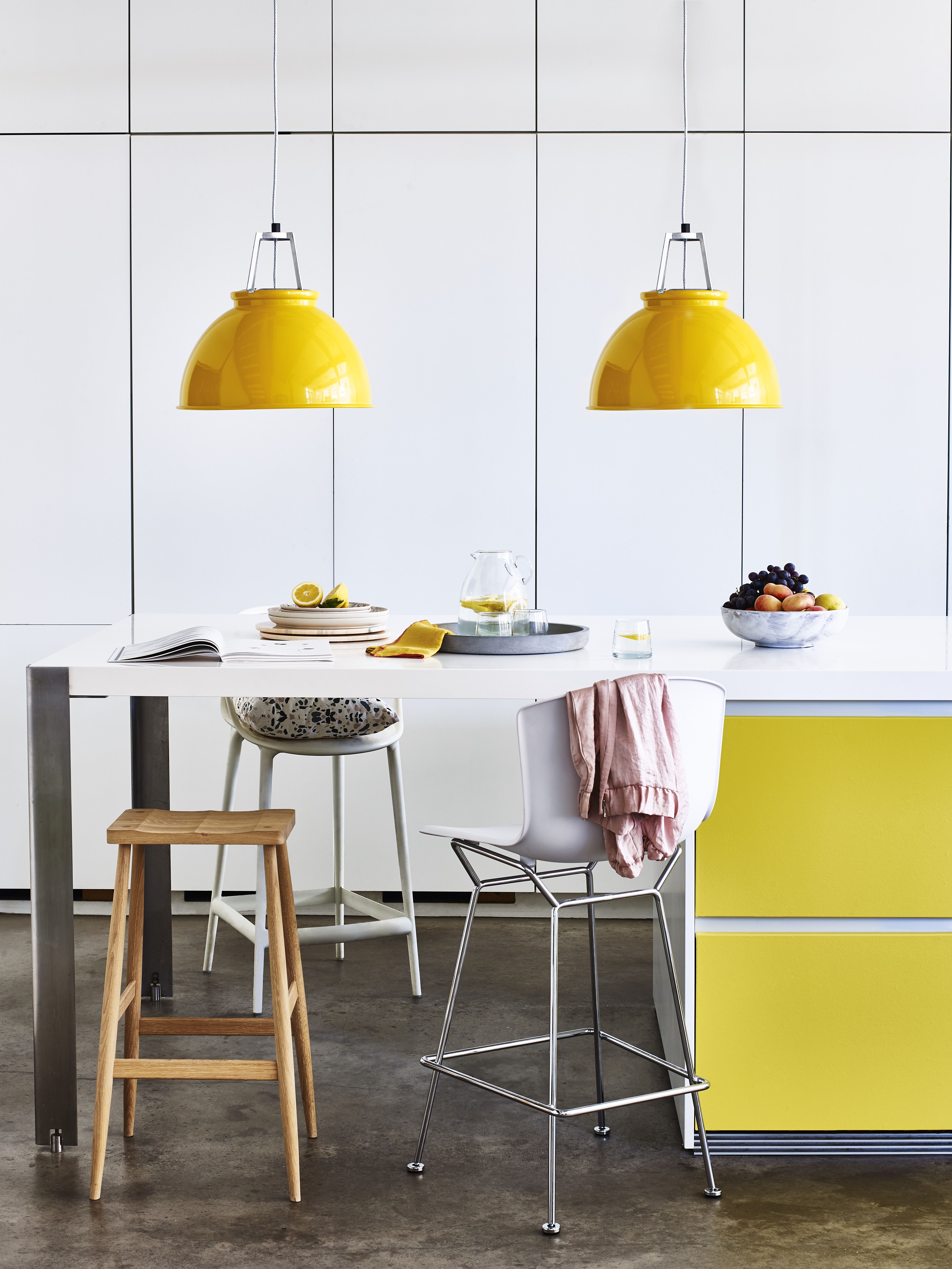 Yellow Kitchen Island