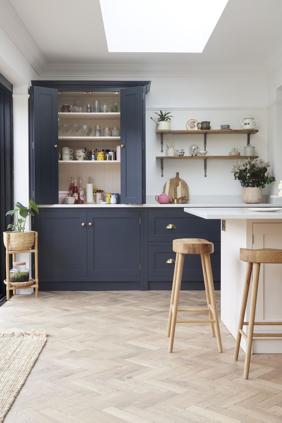navy kitchen pantry from olive and barr