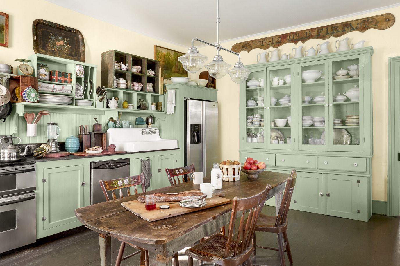 green paint color kitchen cabinet ideas for small kitchens