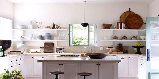 25 Best Open Shelving Kitchen Ideas - What to Put on Open Kitchen Shelves