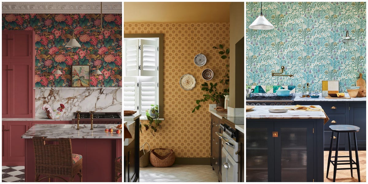 15 kitchen wallpaper ideas to add personality to your space