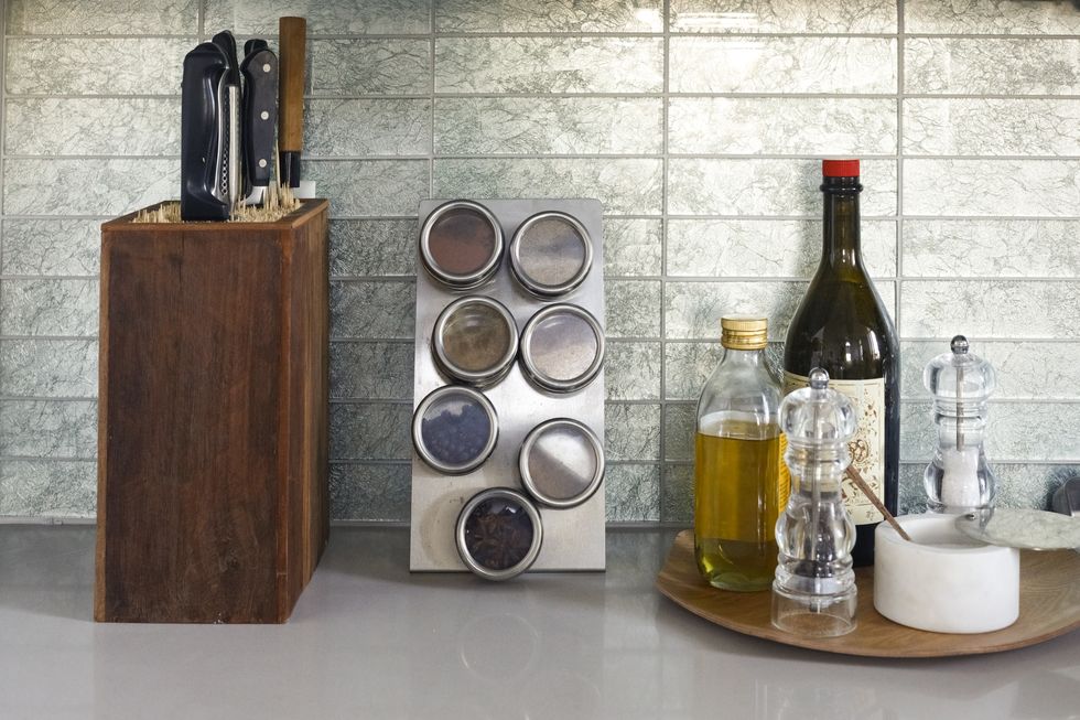 kitchenware on counter