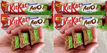 a kitkat chunky and mint aero chocolate bar exists