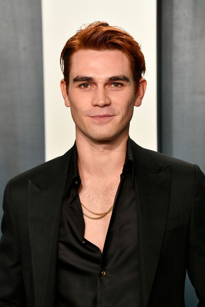 Beverly Hills, California, February 9, 2020, KJ APA attends the 2020 Vanity Fair Oscar Party hosted by Radhika Jones at the Wallis Annenberg Performing Arts Center in Beverly Hills, California, Photo by Fraser Harrison Getty・Images