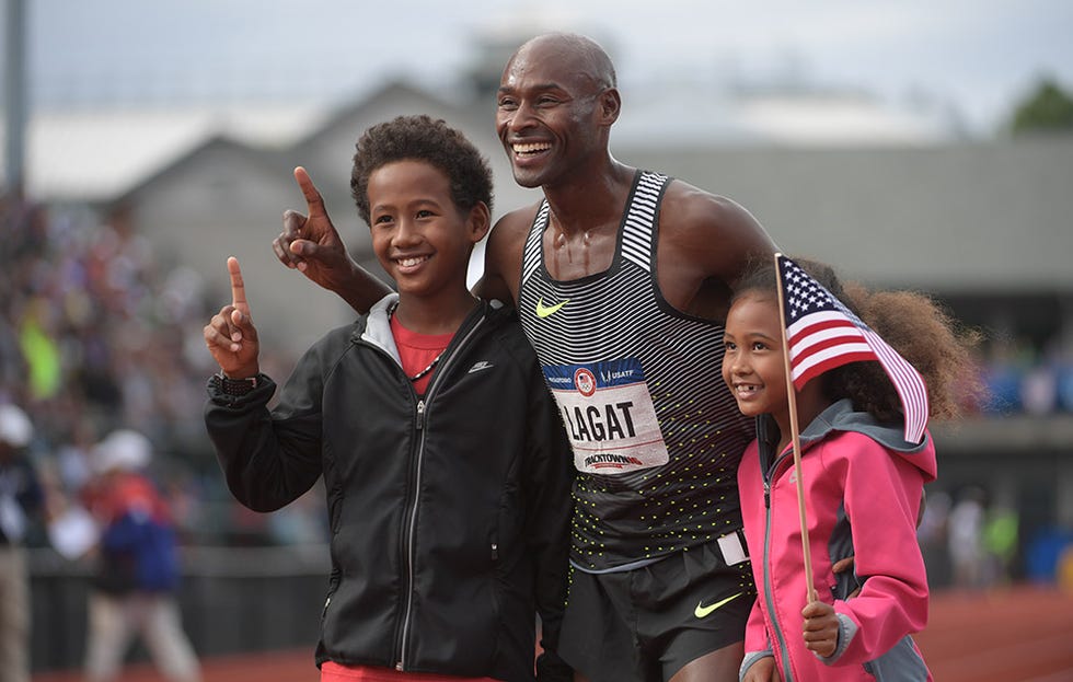 Bernard Lagat and his children