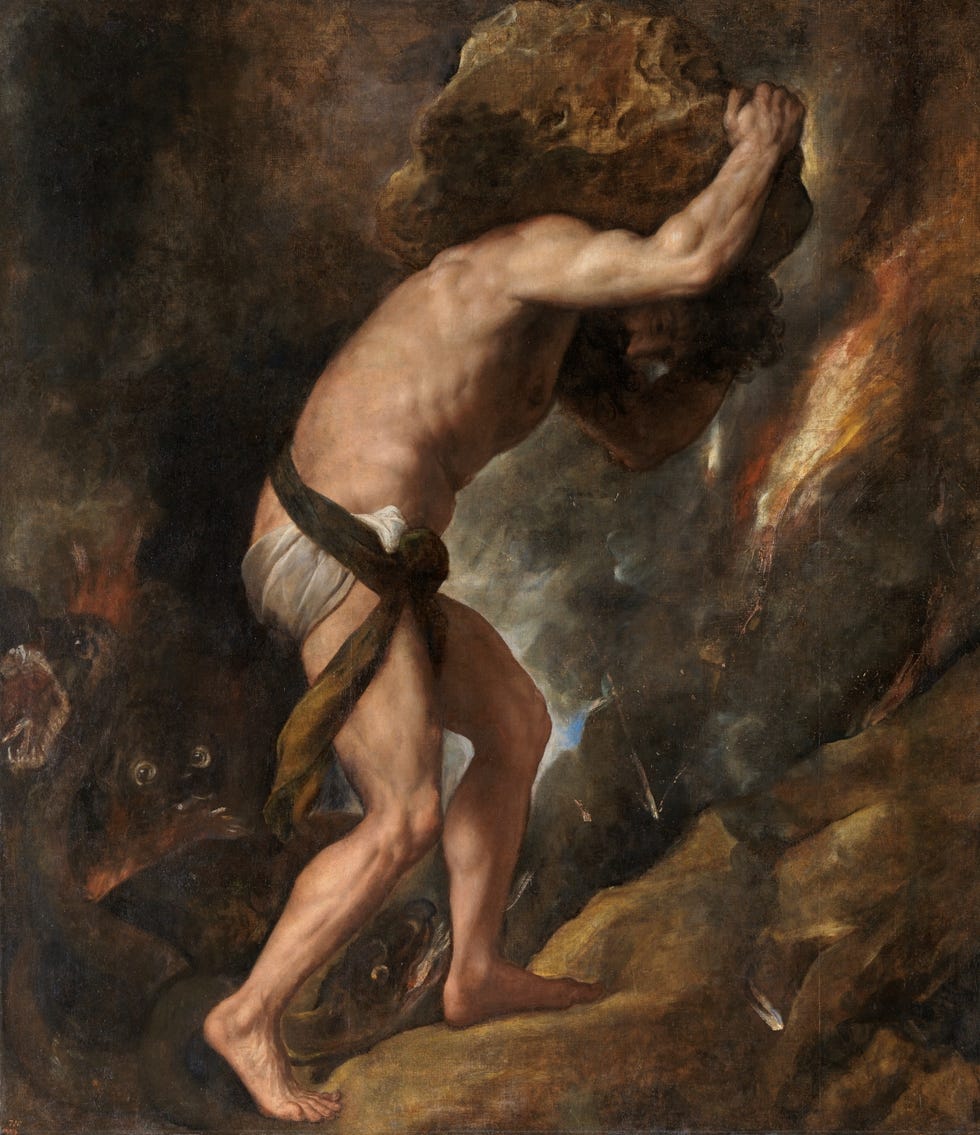 Maratón de Madrid: Sísifo (Tiziano, 1548-1549)
