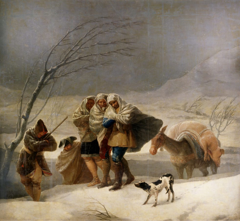 Maratón de Madrid: La nevada o El Invierno (Goya, 1786)