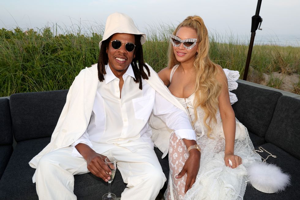 Beyoncé Wore a Sheer Lace Corset Dress to a Fourth of July White Party