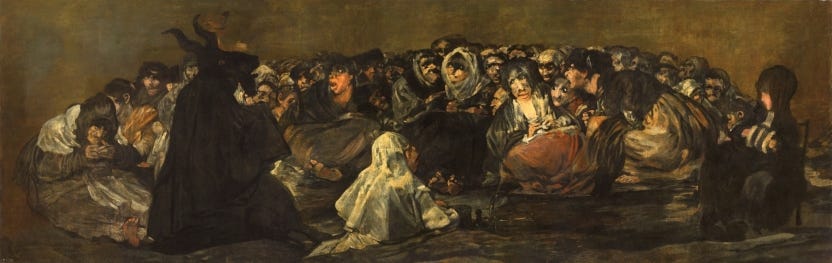 Maratón de Madrid: El aquelarre o El gran cabrón (Goya, 1820-1823)