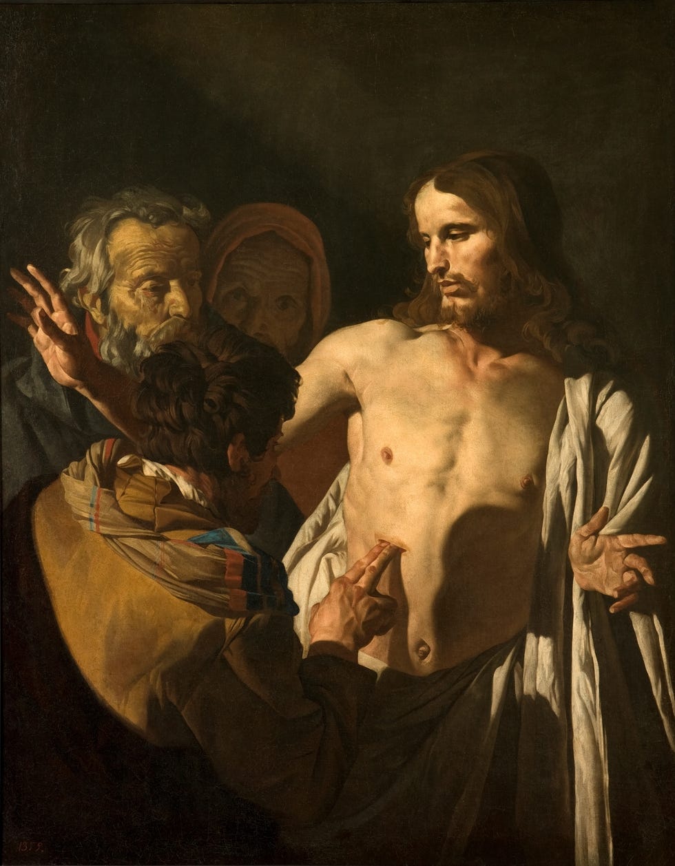 Maratón de Madrid: La incredulidad de Santo Tomás (Matthias Stom, 1641-1649)