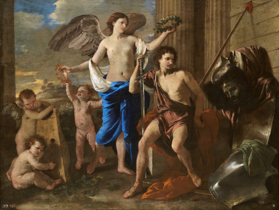 Maratón de Madrid: El triunfo de David (Nicolás Poussin, 1630)