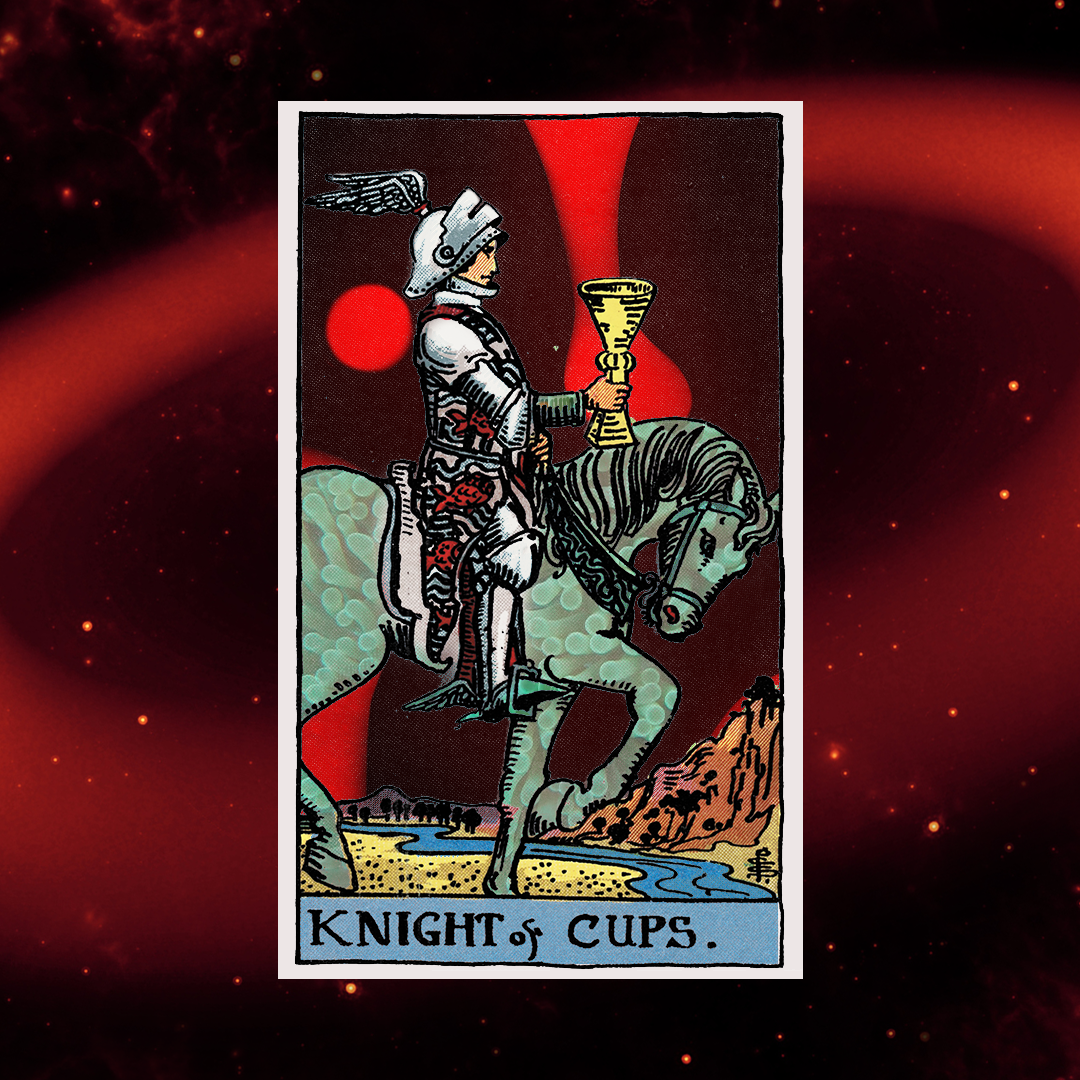 If the Knight of Cups Shows Up in Your Tarot Reading, Here's Exactly What It Maens