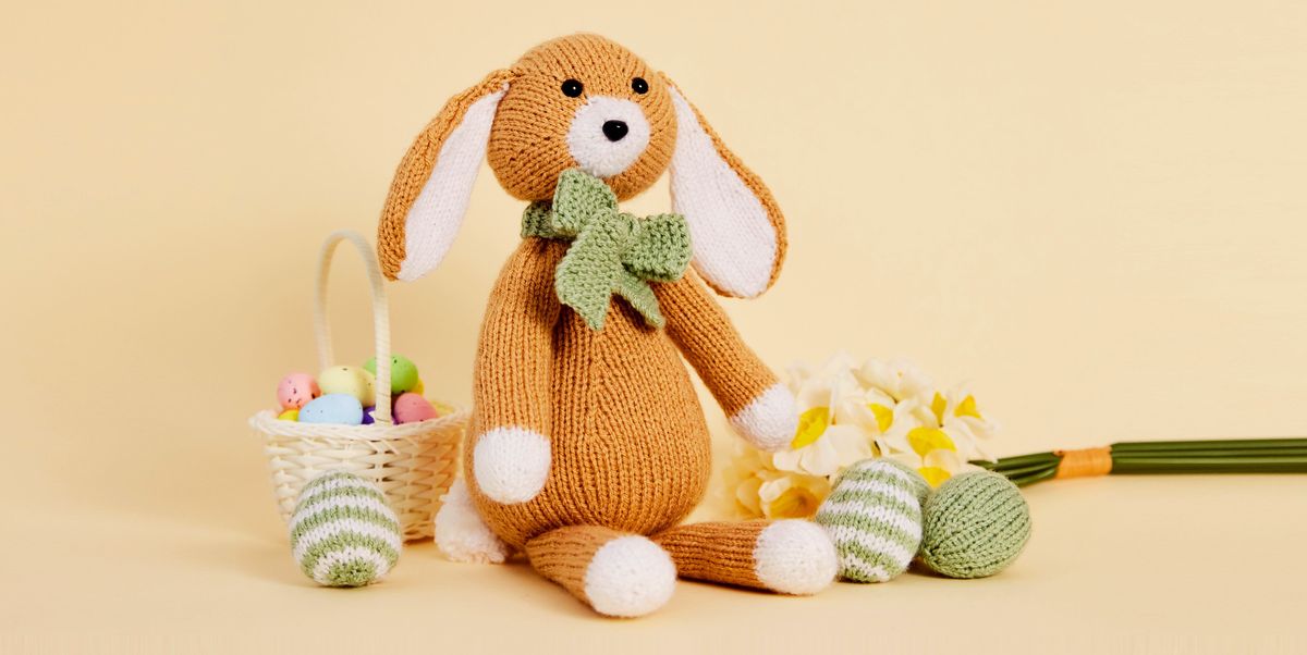 Knit an adorable Easter bunny with our free pattern