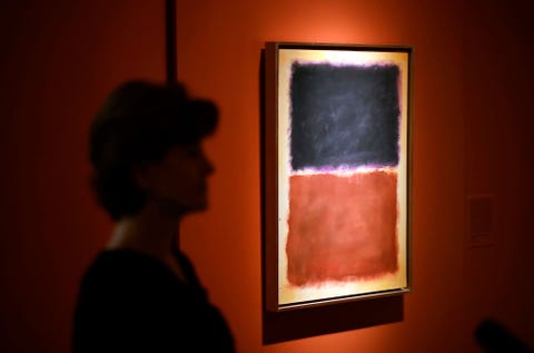 Deze nepversie van een schilderij van Mark Rothko was een van de werken die een frauderende kunsthandelaar vijftien jaar lang wist te verkopen aan verzamelaars Ze schaften in totaal voor ruim 50 miljoen euro aan vervalsingen aan van Rothko en anderen