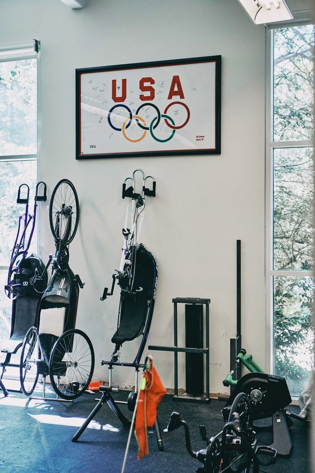 Brandon Lyons training at the Olympic facility in Colorado in August 2019.