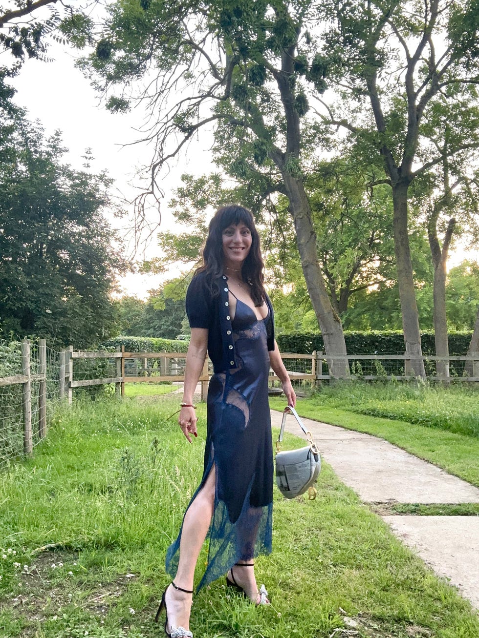 katherine ormerod in an off white dress