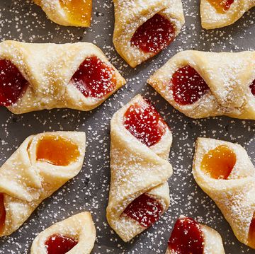 kolaczki cream cheese cookies filled with jam and topped with powdered sugar