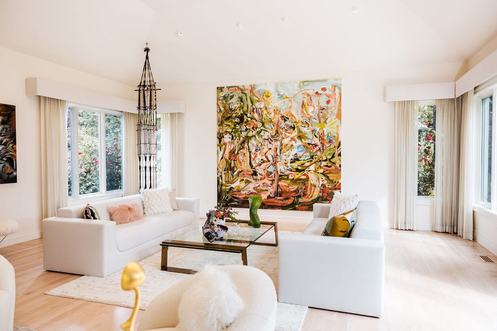 art in collector komal shahs home in atherton california on february 27 2023