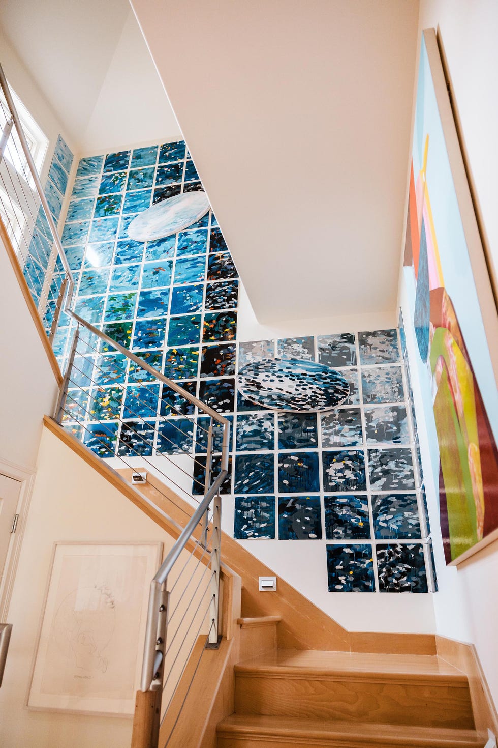 art in collector komal shahs home in atherton, california on february 27, 2023