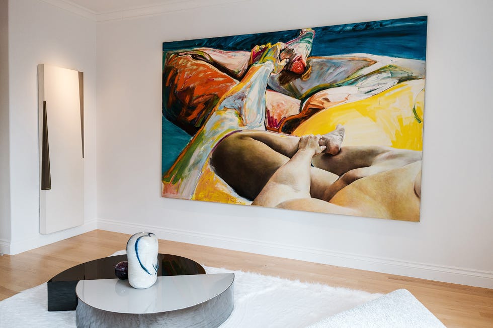 art in collector komal shahs home in atherton, california on february 27, 2023