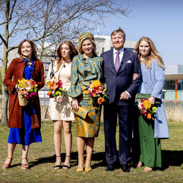eindhoven, netherlands april 27 princess ariane of the netherlands, princess alexia of the netherlands, queen maxima of the netherlands, king willem alexander of the netherlands and princess amalia of the netherlands attend the kingsday celebration on april 27, 2021 in eindhoven, netherlands the king and his family participate during a online program with activities and a live show photo by patrick van katwijkgetty images