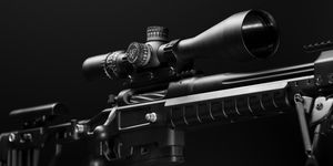 Gun, Firearm, Rifle, Trigger, Gun barrel, Air gun, Machine gun, Airsoft gun, Gun accessory, Shotgun, 
