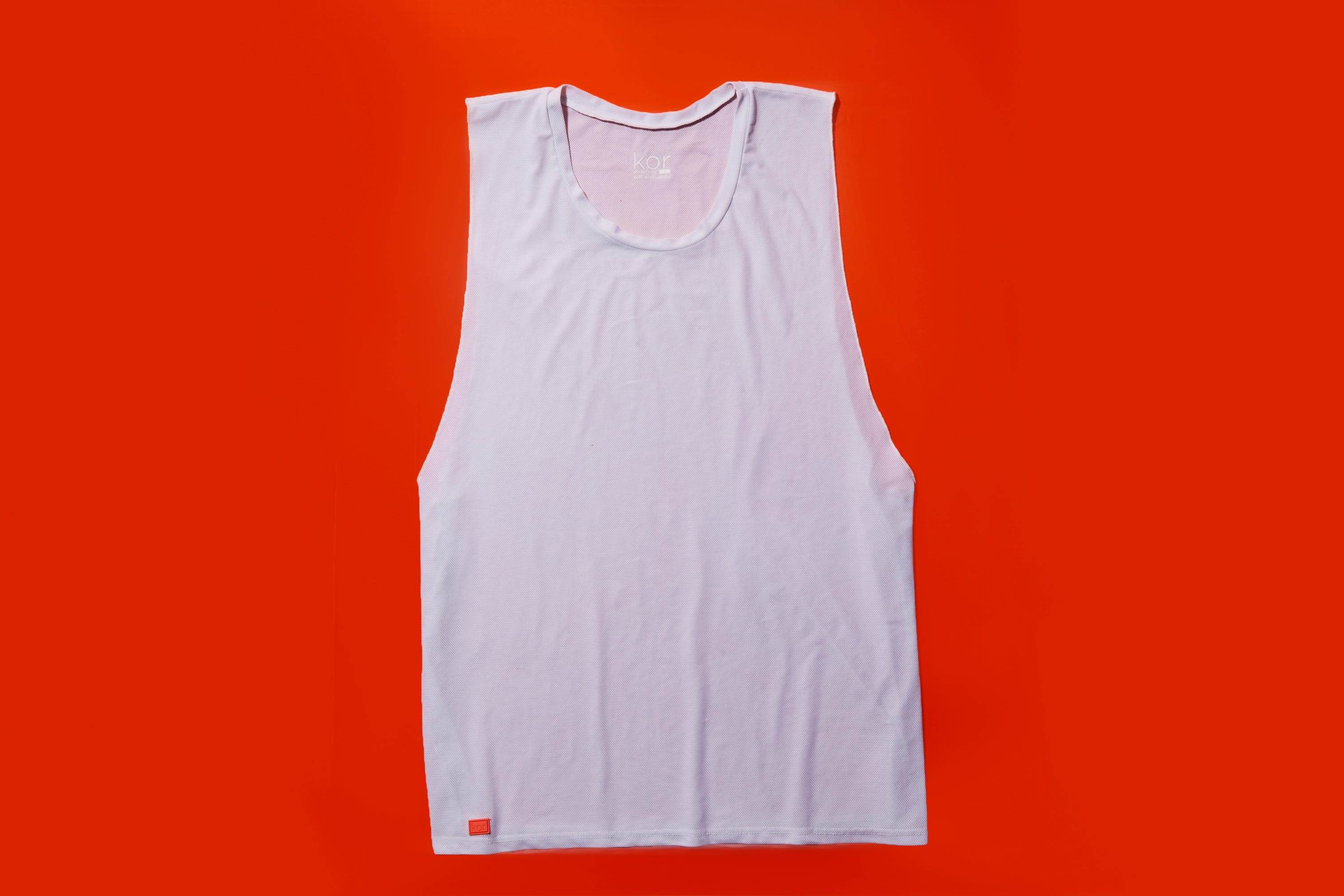 Clothing, White, Orange, Sleeveless shirt, Active tank, Undershirt, Sportswear, One-piece garment, Dress, Sleeve, 