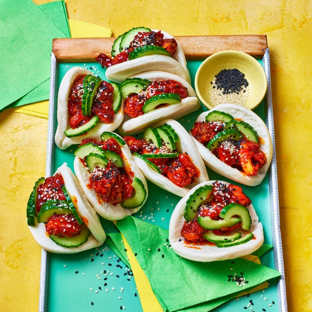 korean fried chicken bao buns