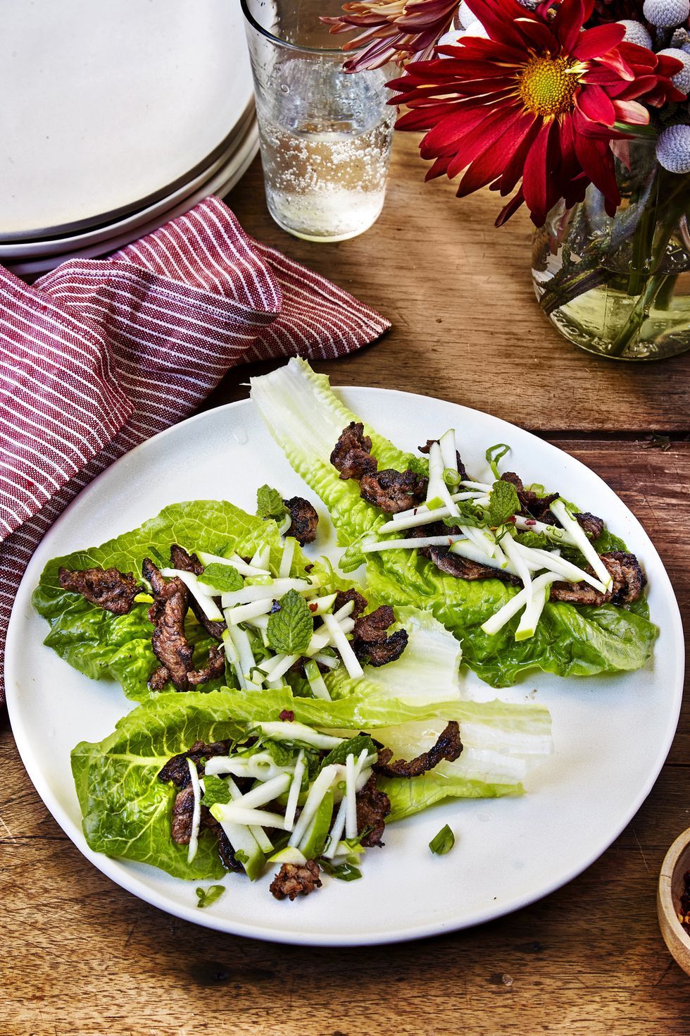 korean style beef and apple lettuce cups   memorial day recipes